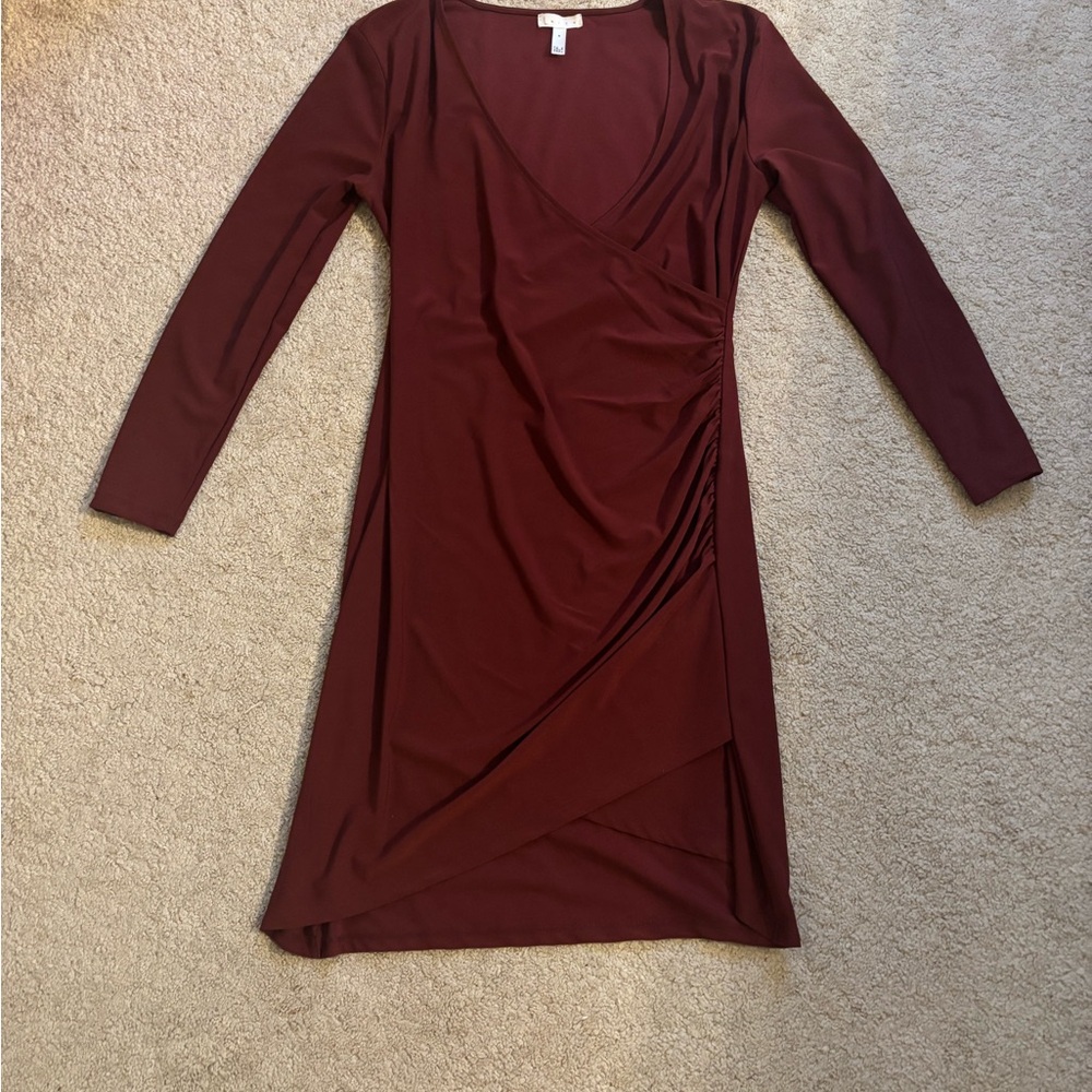 Leith Long Sleeve Wrap Dress